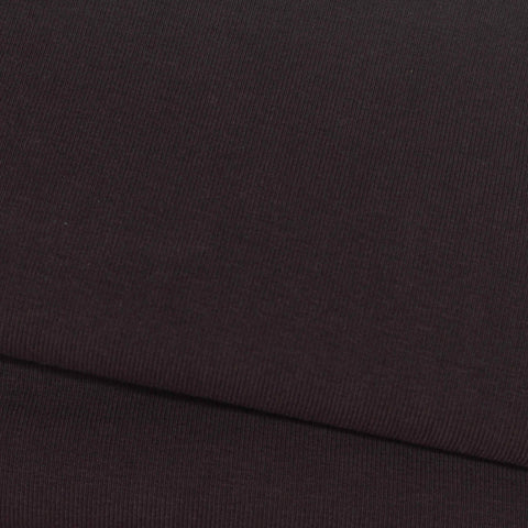 Cotton Stretch Rib Knit Fabric, 340 gsm — Brown