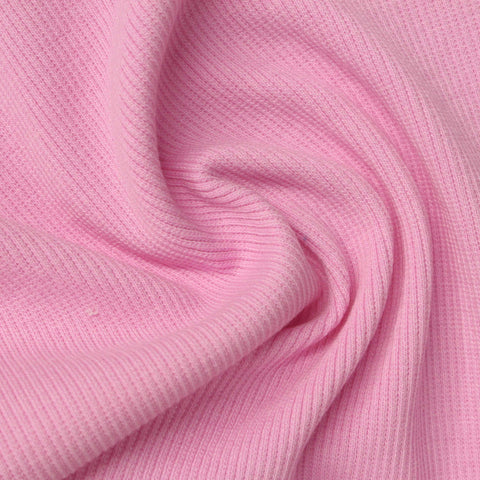 Light Pink Rib Knit, Cotton-Poly