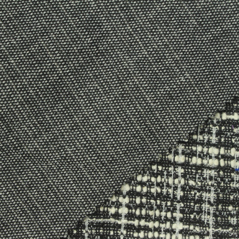 Black Grid Bouclé, Poly-Cotton