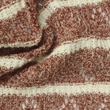 Cream Horizontal-Stripe Chunky Knit, Polyester — photo 2