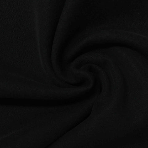 Polyester Cotton Fleece Fabric, 320 gsm — Black