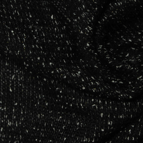 Black Marl Bouclé, Polyester, 220 gsm