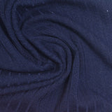 Dark Blue Tone-on-Tone Rib Knit, Polyester — photo 2