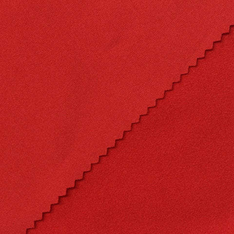 Polyester Stretch Linen-Look Fabric, 260 gsm, 160 cm — Red