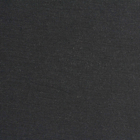 Polyester Acrylic Stretch Jersey Knit Fabric, 190 gsm, 153 cm — Black