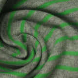Green Horizontal-Stripe Interlock Knit, Cotton — photo 2