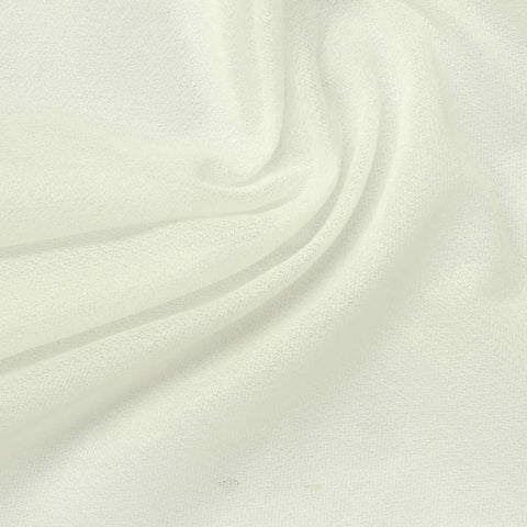 100% Polyester Linen-Look Fabric, 67 gsm, 180 cm — White