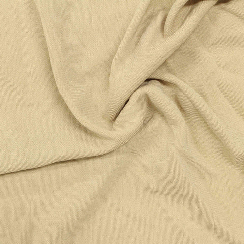 100% Polyester ITY Knit Fabric, 200 gsm, 150 cm — Beige