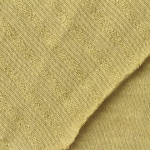 Khaki Horizontal-Stripe Jersey Knit, Cotton