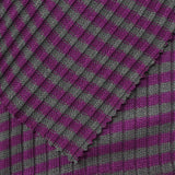 Purple Horizontal-Stripe Rib Knit, Polyester — photo 2
