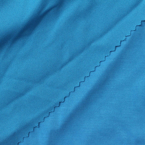 Modal Polyester Stretch Jersey Knit Fabric, 228 gsm, 166 cm — Blue
