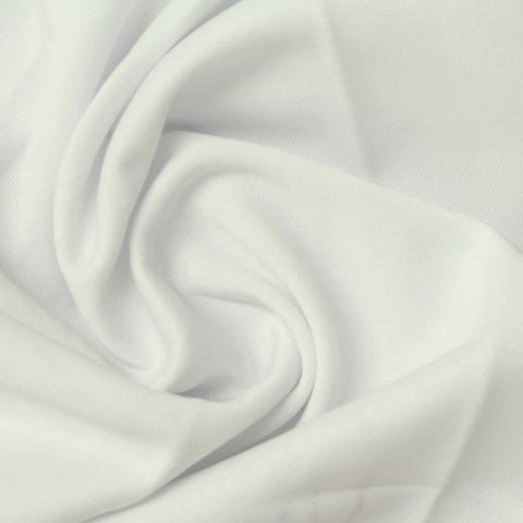 100% Polyester Piqué Knit Fabric, 180 gsm, 170 cm — White