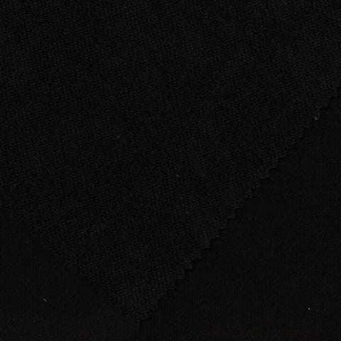 French Terry Fabric, 250 gsm, 175 cm — Black