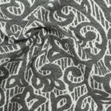 Jacquard Polyester Stretch Interlock Knit Fabric, 266 gsm, 150 cm — Grey — photo 2