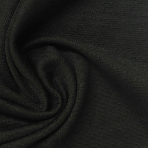 Cotton Polyester Stretch Birdseye Knit Fabric, 260 gsm, 180 cm — Black