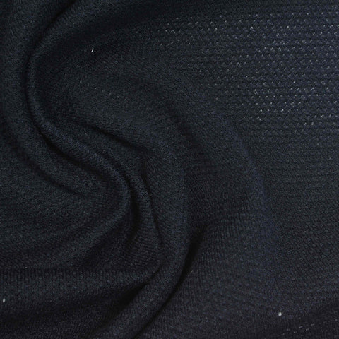 Navy Textured-Dot Chunky Knit, Poly-Viscose