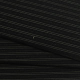Black Horizontal-Stripe Bengaline, Viscose-Nylon — photo 2