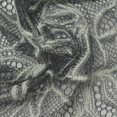 Cotton Nylon Chenille Fabric, 83 gsm, 138 cm — Grey