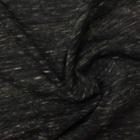 Dark Grey Marl Jersey Knit, Poly-Cotton, 117 gsm