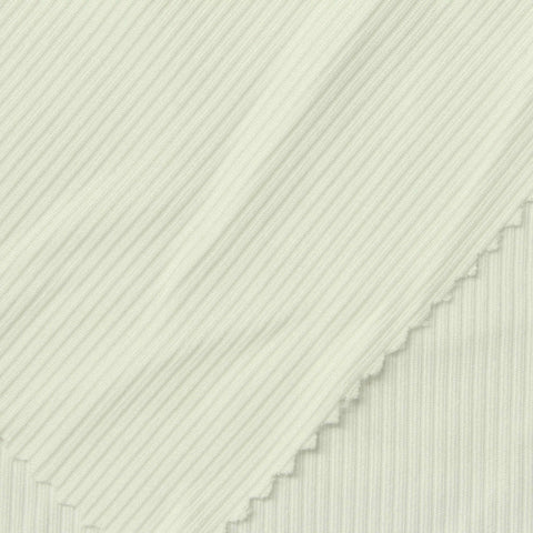 Polyester Stretch Rib Knit Fabric, 215 gsm, 160 cm — Beige