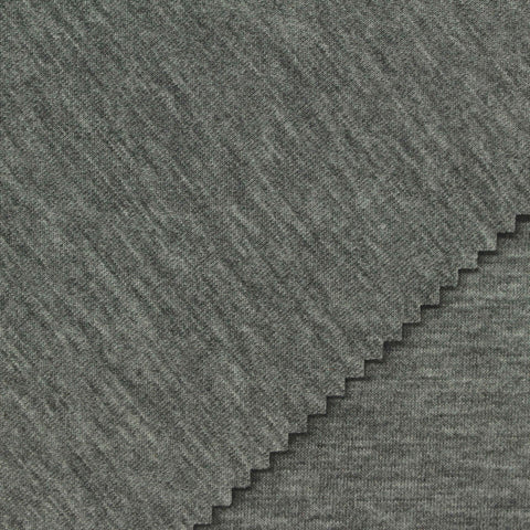 Heather Grey Marl Scuba Knit, Poly-Viscose