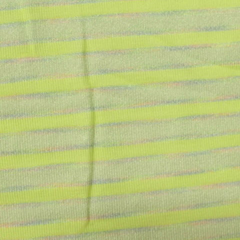 Lime Stripe Rib Knit, Viscose-Nylon