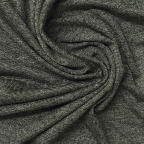 Heathered Grey Marl Jersey Knit, Viscose, 155 gsm