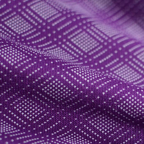 Purple Squares Jacquard, Poly-Viscose