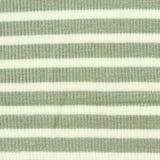 Light Green Stripes Rib Knit, Viscose — photo 2
