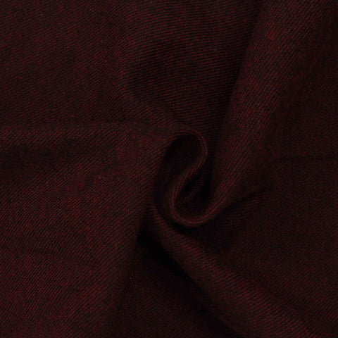 Dark Red Marl Twill, Cotton-Poly