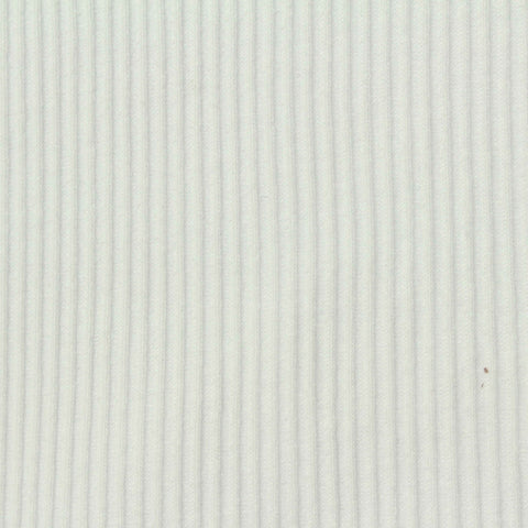 Cotton Polyester Stretch Rib Knit Fabric, 200 gsm, 110 cm — White