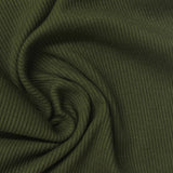 Cotton Polyester Stretch Rib Knit Fabric, 220 gsm, 130 cm — Green — photo 2