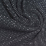 Cotton Polyester Metallic Waffle Knit Fabric, 180 gsm, 160 cm — Black — photo 2