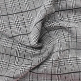 Black Plaid Knit, Polyester — photo 2
