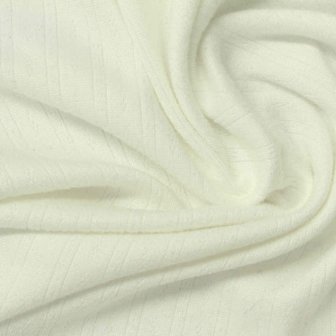 Off-White Stripes Pointelle Knit, Polyester