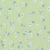 White Floral Waffle Knit, Poly-Cotton — photo 2