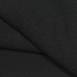 Cotton Polyester Stretch Knit Fabric, 370 gsm, 180 cm — Black — photo 2