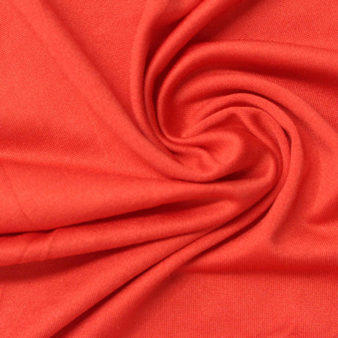 Brushed Polyester Stretch Milk Silk Knit Fabric, 220 gsm, 165 cm — Orange