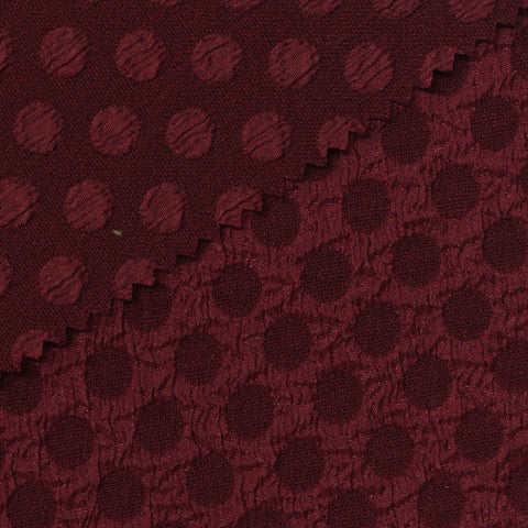 Burgundy Dot Chiffon, Polyester