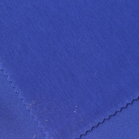 Cotton Polyester Stretch Scuba Knit Fabric, 330 gsm, 165 cm — Blue