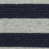 Grey Horizontal-Stripe Jersey Knit, Viscose-Poly — photo 2