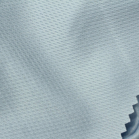 100% Polyester Birdseye Knit Fabric, 142 gsm, 155 cm — Blue