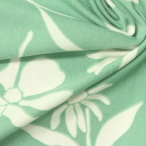 Printed Brushed Polyester Stretch Milk Silk Knit Fabric, 170 gsm, 170 cm — Green