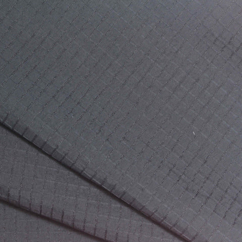 Dark Grey Tone-on-Tone Check Woven, Nylon