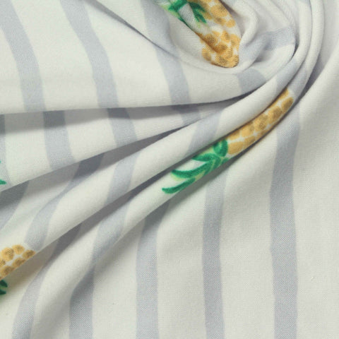 Yellow Stripes Jersey Knit, Polyester