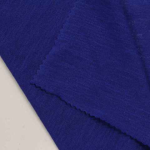 Slub 100% Cotton Jersey Knit Fabric, 110 gsm — Navy
