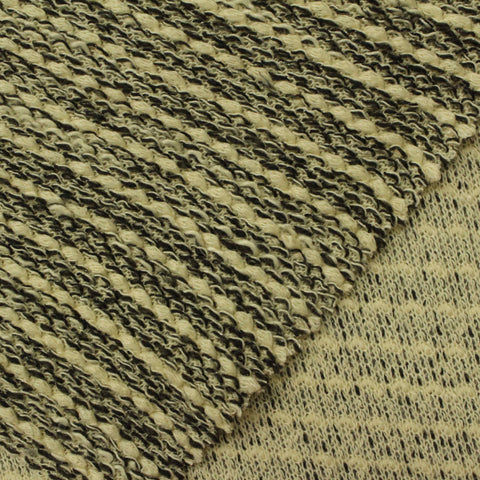 Jacquard 100% Polyester Chunky Knit Fabric, 320 gsm, 180 cm — Khaki