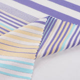 Purple Horizontal-Stripe Jersey Knit, Viscose — photo 2