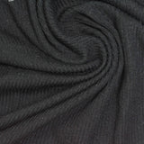 Polyester Stretch Rib Knit Fabric, 185 gsm, 185 cm — Black — photo 2