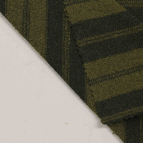 Dark Olive Horizontal-Stripe Knit, Polyester